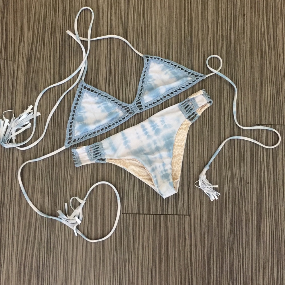 Acacia Swimwear Crochet Bikini Set in Shibori SM